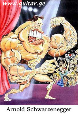www.guitar.ge - photo Arnold Schwarzenegger photos caricature cartoon jest funny pictures photos Arnold Schwarzenegger photo