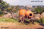 Narikala, bullock-cart with tuns - Tbilisi Georgia Sakartvelo Caucasus Black Sea Saqartvelo
